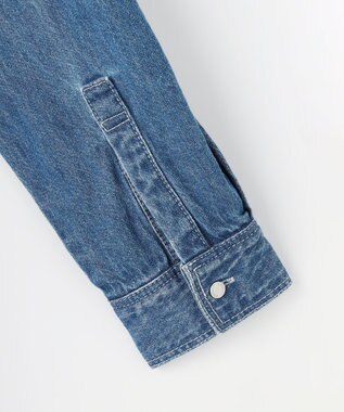 J.PRESS LADIES コットンリネン 7oz デニム シャツ ユーズド系