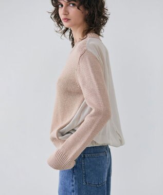 BEIGE， 【洗える・CLUEL 4月号掲載】COMFREY / オーガニックコットンクルーネックニット Nude