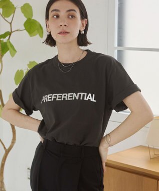 WEGO 【ANGIE VINTAGE】フロッキーロゴプリントTシャツ 柄9