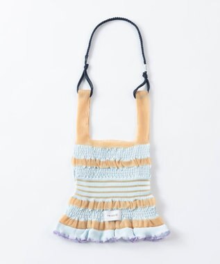 TRICOTE シースルー×マクラメ編 ショルダーバッグ 87BROWN