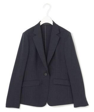 ICB 【接触冷感・防シワ・速乾・洗える】レーヨンライクトロ テーラードジャケット ネイビー系