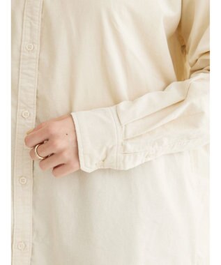 CRAFT STANDARD BOUTIQUE コーデュロイバンドカラーシャツ Ivory