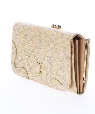 ANNA SUI ルーミー 口金フラップ長財布 ゴールド