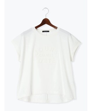 Te chichi 【接触冷感】エンボスロゴフレンチスリーブTシャツ オフホワイト