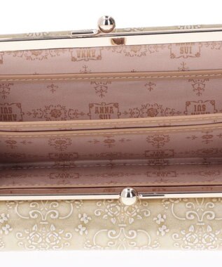 ANNA SUI ルーミー 口金フラップ長財布 ゴールド