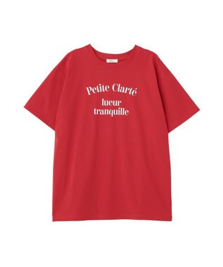 earth music&ecology アソートプリントＴシャツ Red