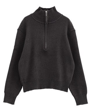 CRAFT STANDARD BOUTIQUE ミニモールハーフジップニットプルオーバー Dark Gray