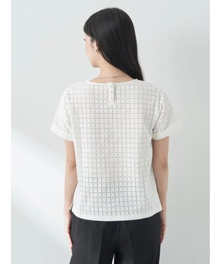 earth music&ecology ジャガードレースプルオーバー Ivory