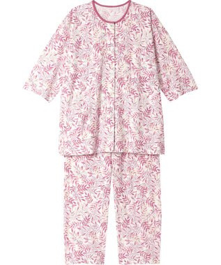 Wing ウイング スリープ パジャマ 7分袖 8分丈 綿100％ 天竺素材 レディース EP8021 ウイング／ワコール ピンク