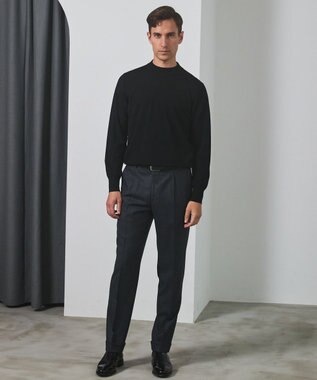 GOTAIRIKU 【保温性/ストレッチ/シワになりにくい】サキソニーストレッチパンツ（１タック） グレー系