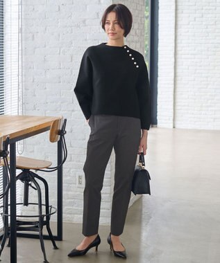 自由区 【WEB限定カラーあり・撥水加工】TRギャバテーパード パンツ グレー系