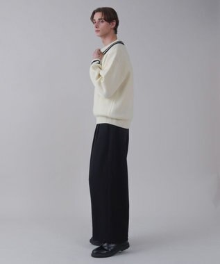 WEGO 【ユニセックス着用ITEM】ワンポイント刺繍ニットポロ ホワイト