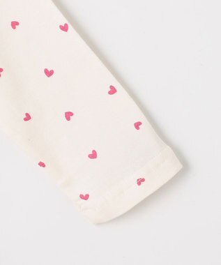 ANY KIDS 【一部店舗/WEB限定】【綿100%】プリント 長袖Tシャツ エクリュ×ハート