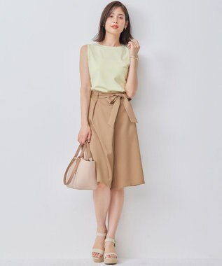 組曲 【WEB限定】オシャクロスキュロットパンツ ベージュ系