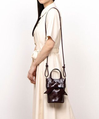 LANVIN en Bleu リュバン ショルダーバッグ ボルドー