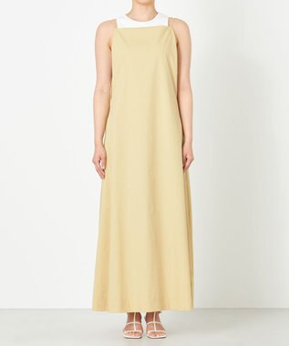 NAVE 【Nave・洗える/撥水加工/ストレッチ素材】ライトタフタ  キャミドレス ライトイエロー系