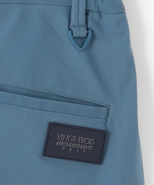 23区GOLF 【MEN】機能に優れた新素材「AIR TOOL」ワンタックショートパンツ サックスブルー系