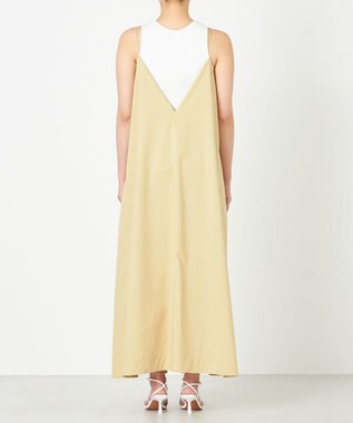 NAVE 【Nave・洗える/撥水加工/ストレッチ素材】ライトタフタ  キャミドレス ライトイエロー系