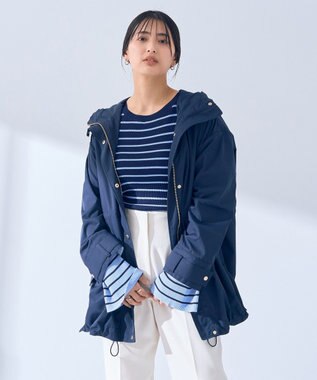 YECCA VECCA マルチボーダー柄ニット Navy