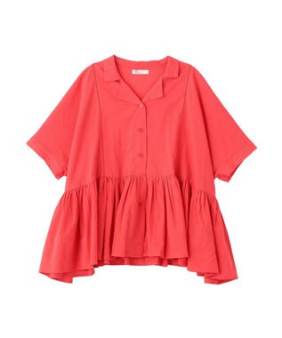 CRAFT STANDARD BOUTIQUE インド製 ペプラムブラウス Red