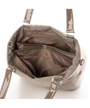 Y'SACCS Polka Dots 口折れ2wayトート Sサイズ グレージュ