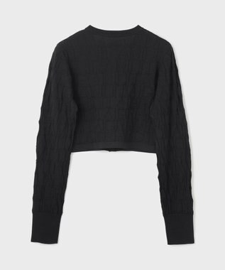 GRACE CONTINENTAL モノグラムニットカーディガン ブラック