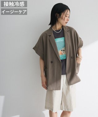 Green Parks 麻調フレンチスリーブジャケット