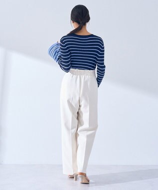 YECCA VECCA マルチボーダー柄ニット Navy