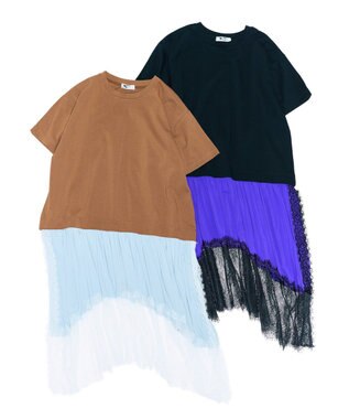 Green Parks ■ＷＩＴＨ　ＫＵＲＵＭＩ．Ｎ　レースレイヤードＴＥＥ Black