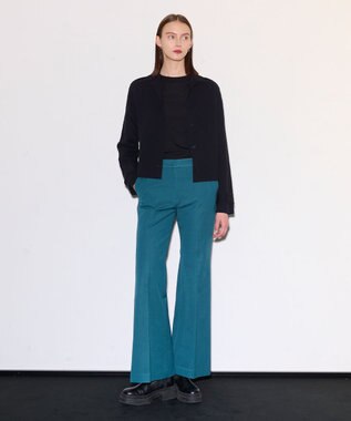 JOSEPH ギャバジンストレッチ　フィットフレアートラウザーズ Dark Teal