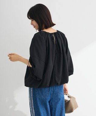 Green Parks ・ＥＬＥＮＣＡＲＥ　ＤＵＥ　バルーンブラウス Black