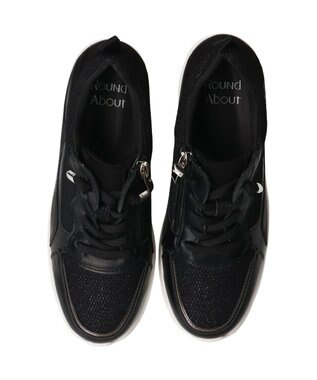 Bridget Birkin 【Round About】サイドジップヒールアップスニーカー ブラックコンビ