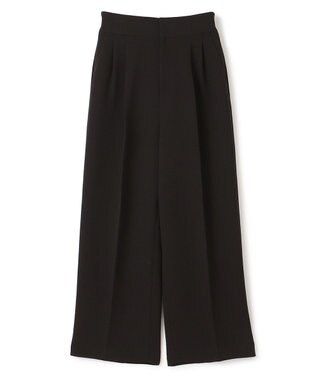 uncrave 【防シワ・洗濯機洗い可】ウォッシャブル ダブルクロス ワイドパンツ ブラック