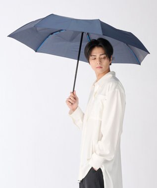 MOONBAT 【3秒でたためる傘/耐風】urawaza 無双(ウラワザ ムソウ)  折りたたみ傘 無地  58cm ディープブルー