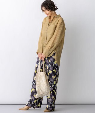 23区 S 【先行予約】リネンミックスシアースラブ オーバーシャツ ベージュ系