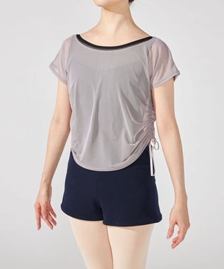 Chacott チュールトップ グレージュ