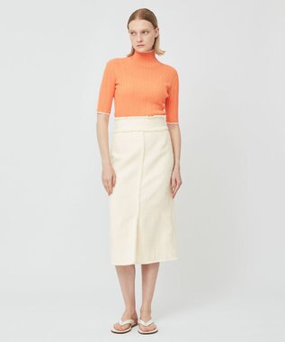 BEIGE， 【S-size】LUPINE / タートルニット Apricot×White