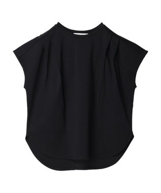 AMERICAN HOLIC 接触冷感フレンチスリーブタックポンチプルオーバー Black