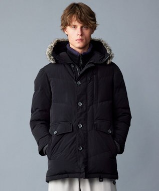 JOSEPH ABBOUD MOUNTAIN  【サスティナブル/ECO撥水/ECOファー/9ポケット/男女兼用】Pe/Nyピーチ ダウンコート ブラック系