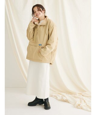 CRAFT STANDARD BOUTIQUE ナイロン×裏フリースアノラックブルゾンＬ／Ｓ Beige