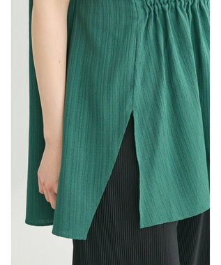 Green Parks 変形ストライプジャガードチュニック Green