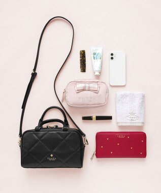 TOCCA 【美人百花掲載】OREILLER BAG ミニボストンバッグ ブラック系