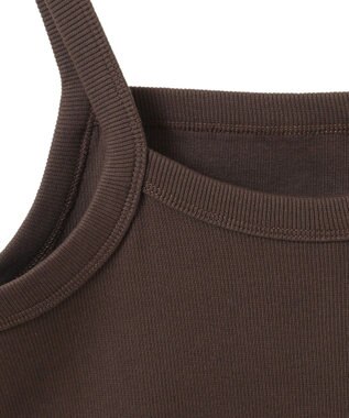 AMERICAN HOLIC 抗菌防臭テレコキャミソール Brown