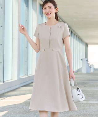  【XSサイズ・新色追加】フラップ付きミディアム丈フレアワンピース