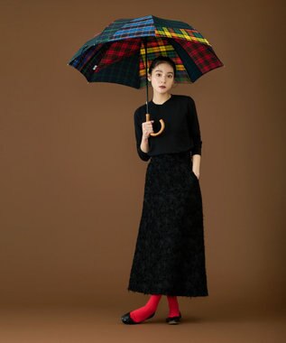 +RING 【限定/日本製】 UNISEX プラスリング 長傘60cm SR434 CHK マルチカラー