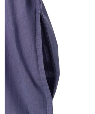 Green Parks インド綿 　ギャザー５分袖チュニック Purple