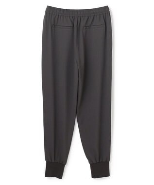 UNFILO L 【ウエストゴム】ライトジョーゼット ジョグパン チャコール