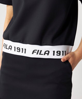 FILA GOLF／marie claire 【FILA GOLF】 ダンボールニットモックシャツ ブラック