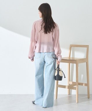 earth music&ecology マジョリカプリーツショートシャツ Pink