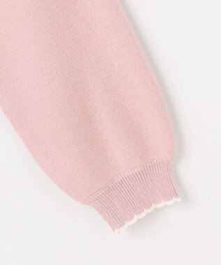 ANY KIDS 肩フリル しあわせタッチニット ピンク